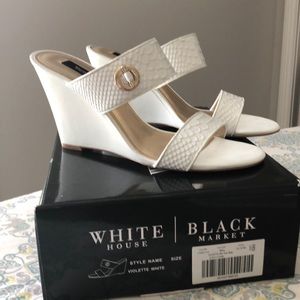 White House Black Market Wedge Sandal
